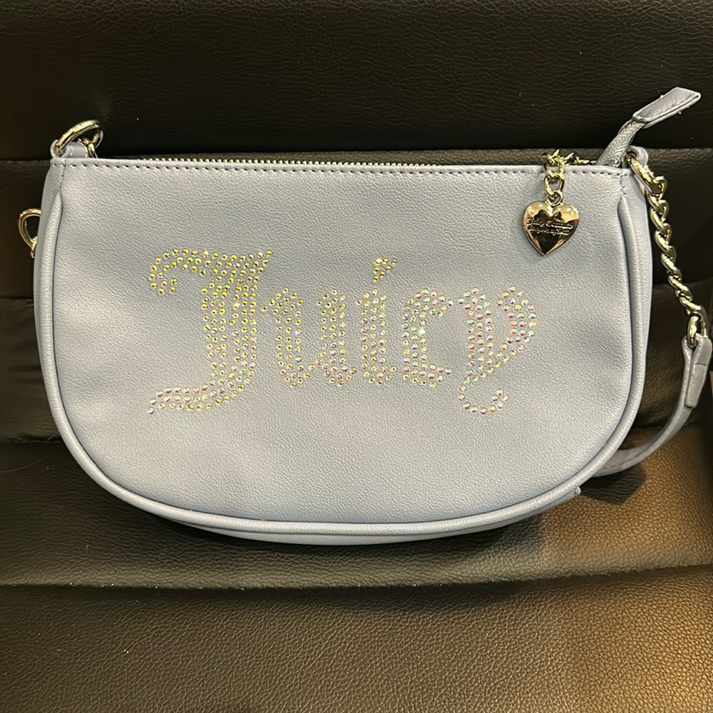 Juicy Couture Blue Rhinestone Shoulder Bag